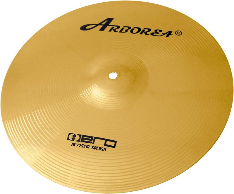 Arborea 10"Splash Cymbal Golden Practice Drum Cymbal for Drum Set - Image 3